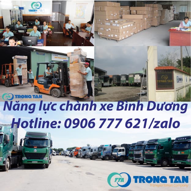 Năng Lực chành xe gửi hàng đi Bình Dương