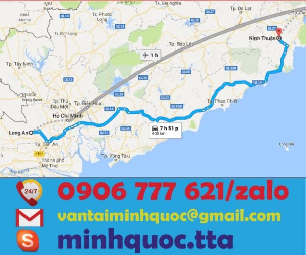 Vận chuyển hàng hóa từ Long An đi Ninh Thuận