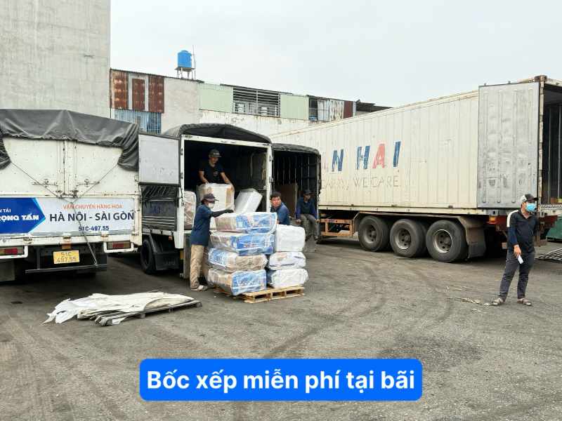 Bốc Xếp miễn phí tại bãi 