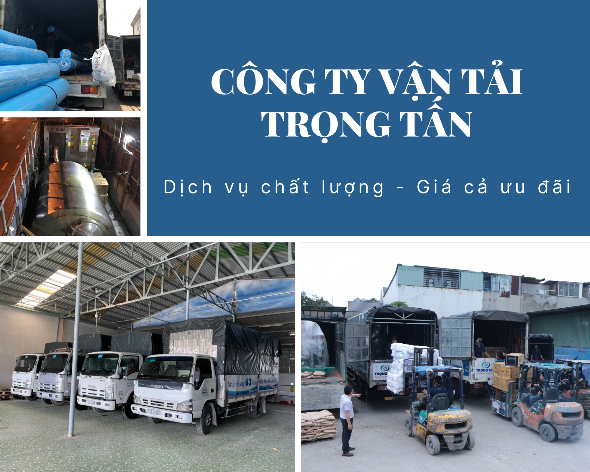 Đội xe của Công ty vận chuyển hàng Bình Dương đi Quảng Nam