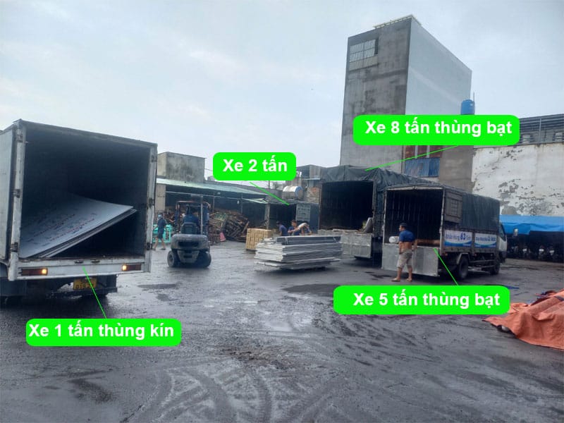 Phương tiện chở hàng về Hải Phòng