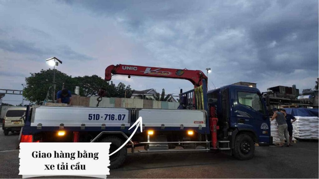 Dịch vụ giao hàng tận nơi bằng xe cẩu