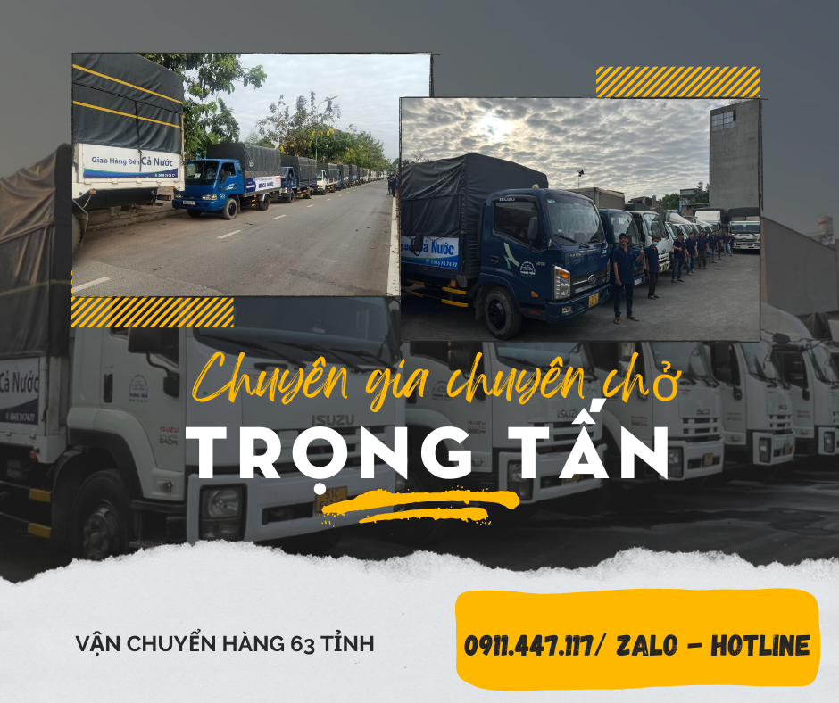 Chở hàng từ Quận 12 HCM đi Đà Nẵng