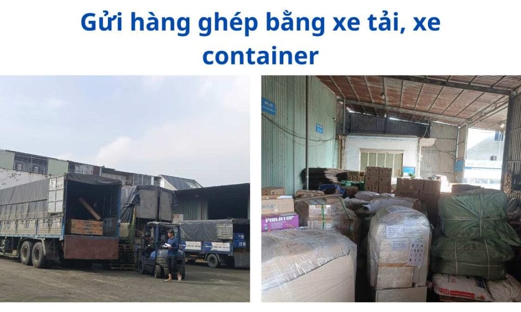 Gửi hàng ghép bằng xe tải, xe container Sài Gòn đi TP Vinh