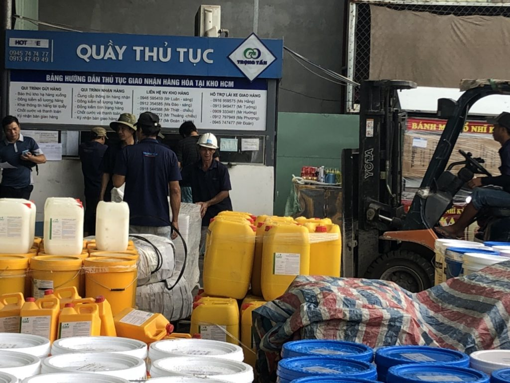 Kho bãi của chành xe vận chuyển hàng Bạc Liêu đi Ninh Thuận