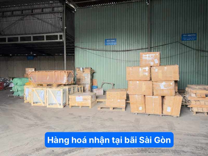 Hàng hóa nhận tại bãi Sài Gòn 