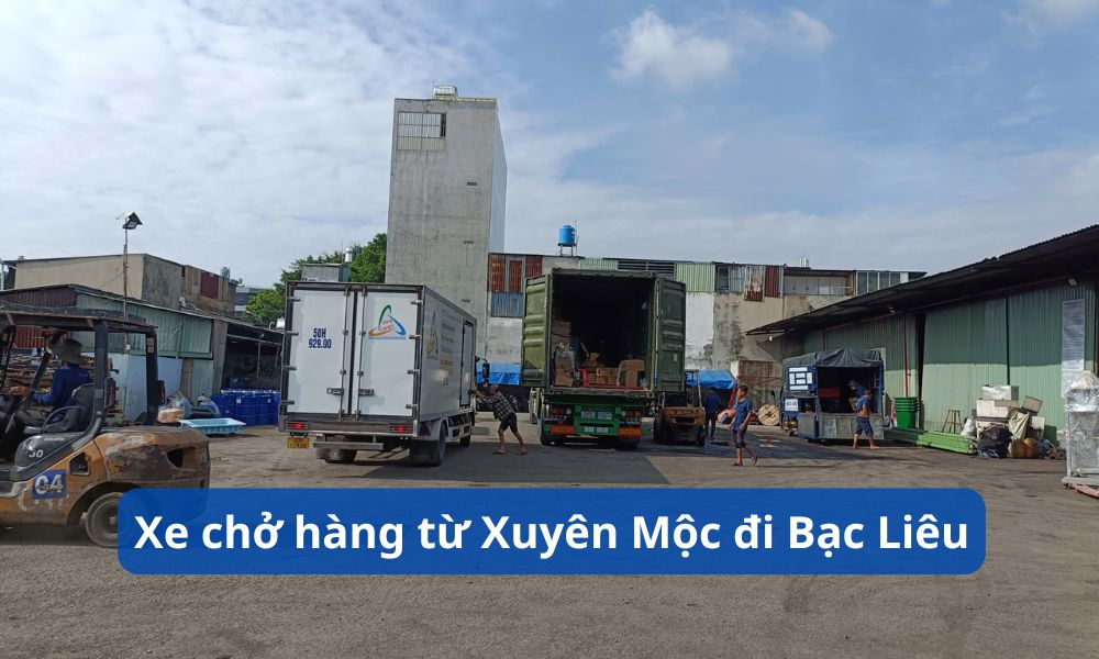 Xe chở hàng từ Xuyên Mộc đi Bạc Liêu