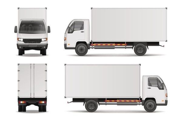 Xe tải thùng kín của dịch vụ vận tải hàng hóa