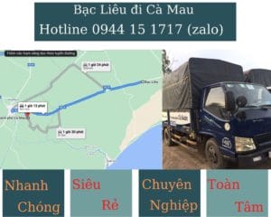 Vận chuyển hàng từ Bạc Liêu đi Cà Mau