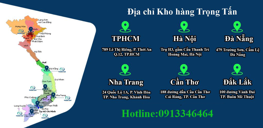 địa chỉ kho bãi Trọng tấn trên cả nước