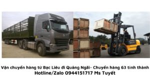 Vận Chuyển Hàng Từ Bạc Liêu đi Quảng Ngãi