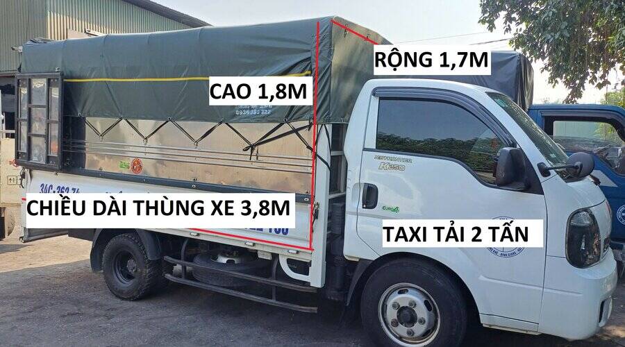 taxi tải 2 tấn