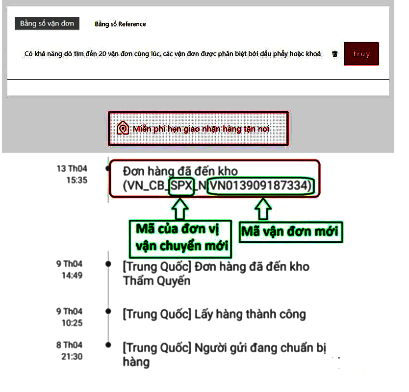 Tra Mã Vận Đơn Standard Express 