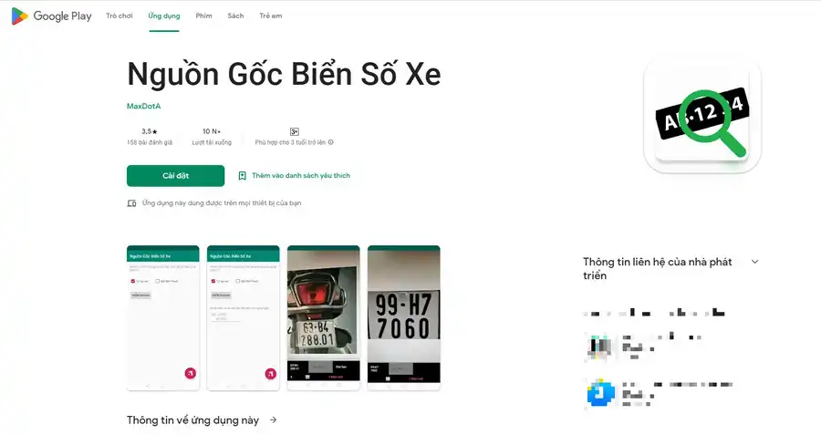 app tra cứu biển số xe máy online