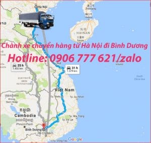 Chành xe chuyển hàng từ Hà Nội đi Bình Dương