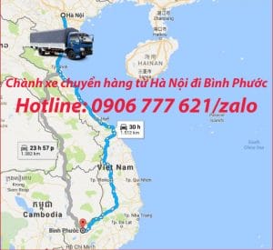 Chành xe chuyển hàng từ Hà Nội đi Bình Phước