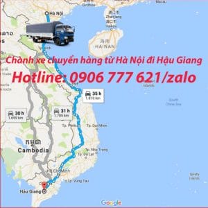 Chành xe chuyển hàng từ Hà Nội đi Hậu Giang