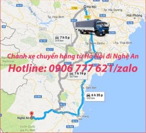 Chành xe chuyển hàng từ Hà Nội đi Nghệ An