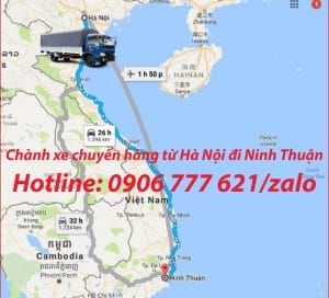 Chành xe chuyển hàng từ Hà Nội đi Ninh Thuận