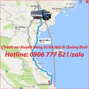 Chành xe chuyển hàng từ hà nội đi Quảng Bình