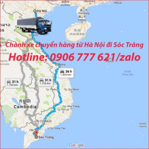 Chành xe chuyển hàng từ Hà Nội đi Sóc Trăng