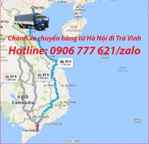 Chành xe chuyển hàng từ Hà Nội đi Trà Vinh