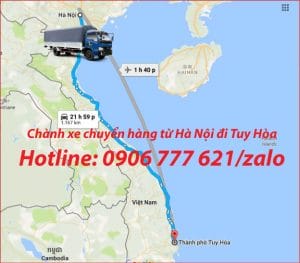 Chành xe chuyển hàng từ Hà Nội đi Tuy Hòa