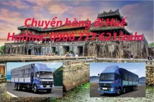 Đội xe chuyển hàng đi Huế