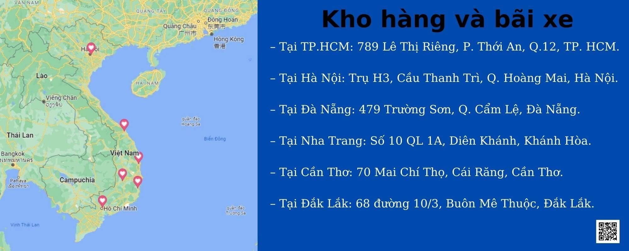 kho hang va bai xe dia chi kho hang
