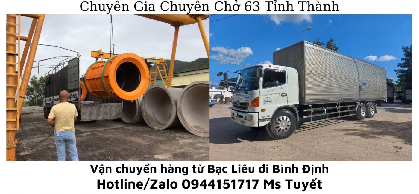 Vận Chuyển Hàng Từ Bạc Liêu đi Bình Định