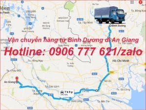 Vận chuyển hàng từ Bình Dương đi An Giang