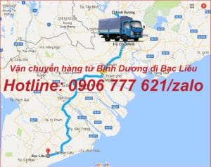 Vận chuyển hàng từ Bình Dương đi Bạc Liêu