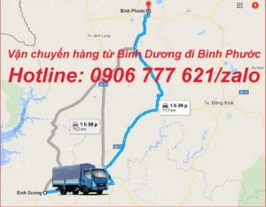 Vận chuyển hàng từ Bình Dương đi Bình Phước