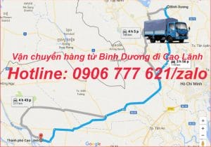 Vận chuyển hàng từ Bình Dương đi Cao Lãnh