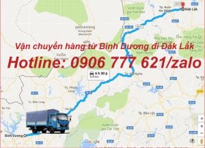 Vận chuyển hàng từ Bình Dương đi Đắk Lắk