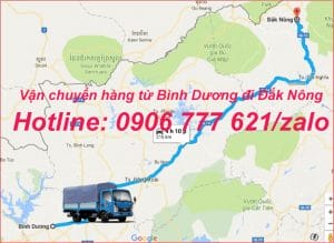 Vận chuyển hàng từ Bình Dương đi Đắk Nông