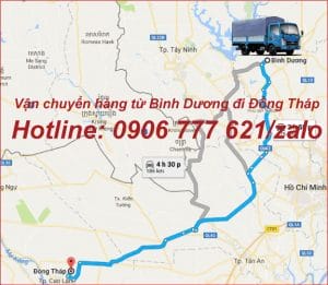 Vận chuyển hàng từ Bình Dương đi Đồng Tháp