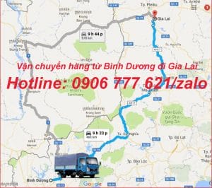 Vận chuyển hàng từ Bình Dương đi Gia Lai