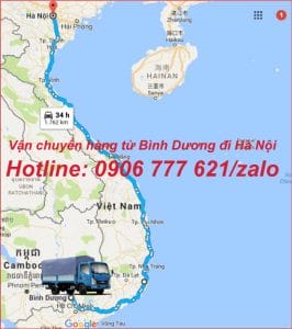 Vận chuyển hàng từ Bình Dương đi Hà Nội