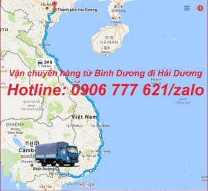 Vận chuyển hàng từ Bình Dương đi Hải Dương