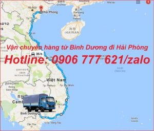 Vận chuyển hàng từ Bình Dương đi Hải Phòng