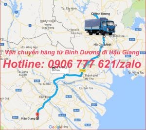 Vận chuyển hàng từ Bình Dương đi Hậu Giang