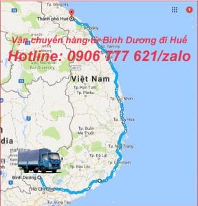 Vận chuyển hàng từ Bình Dương đi Huế