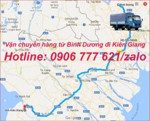 Vận chuyển hàng từ Bình Dương đi Kiên Giang