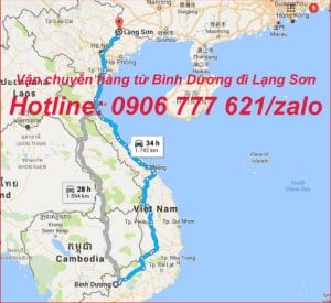 Vận chuyển hàng từ Bình Dương đi Lạng Sơn