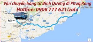 Vận chuyển hàng từ Bình Dương đi Phan Rang