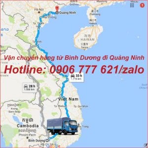 Vận chuyển hàng từ Bình Dương đi Quảng Ninh Hotline: 0906 777 621/zalo