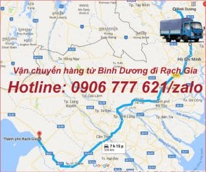 Vận chuyển hàng từ Bình Dương đi Rạch Giá