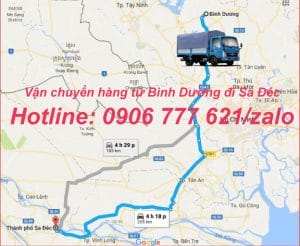 Vận chuyển hàng từ Bình Dương đi Sa Đéc