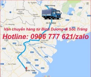 Vận chuyển hàng từ Bình Dương đi Sóc Trăng